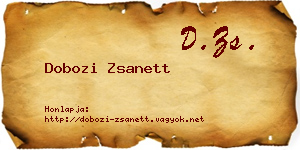 Dobozi Zsanett névjegykártya