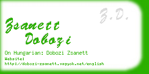 zsanett dobozi business card